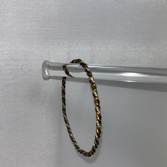Copper twist bangle bracelet vintage jewelry unisex - Picture 4 of 5